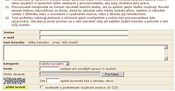 inzerce vloen