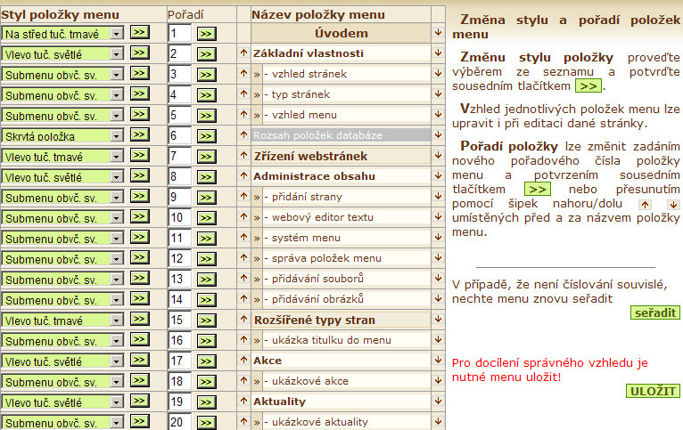 poad v menu